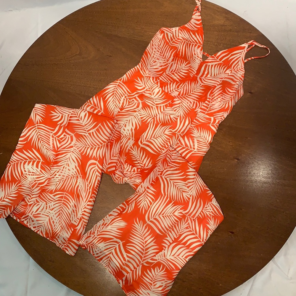 Tropical Print Jumpsuit